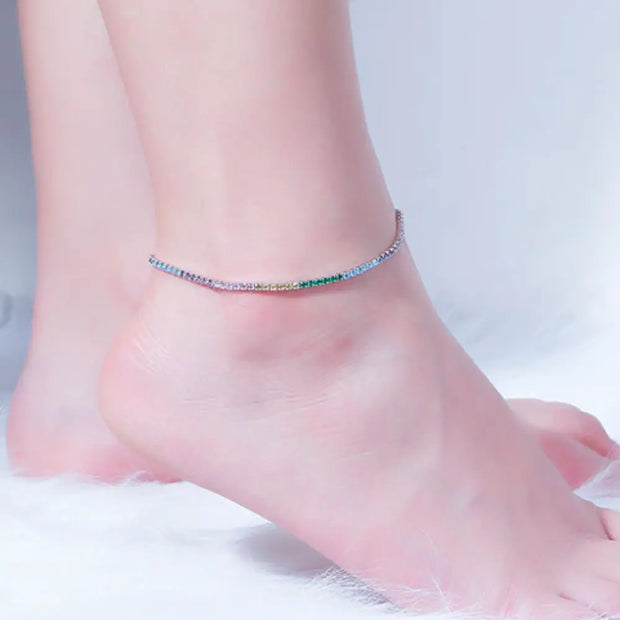 925 Sterling Silver Anklet - Bohemian