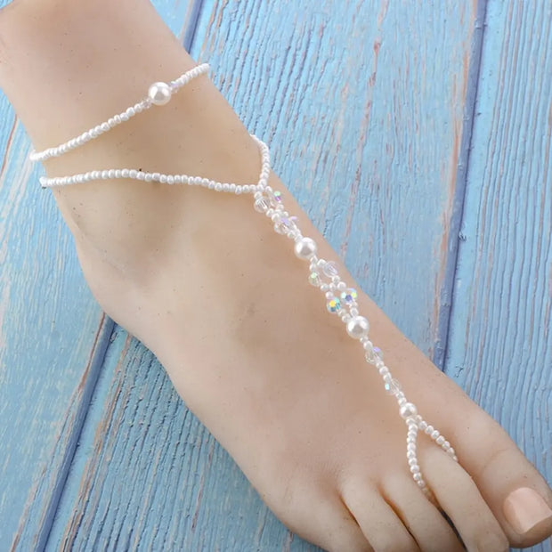 Bohemian Anklet Jewel - Pearls