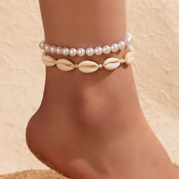 anklet-beads-and-shells-2-pieces
