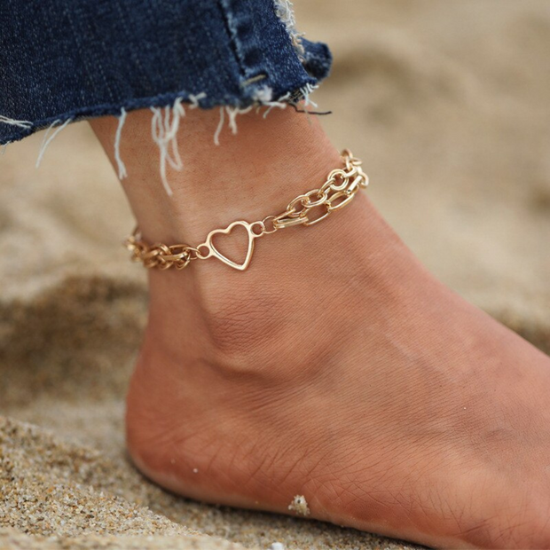 gold-anklet-heart-chain