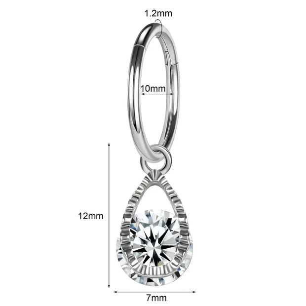 Clitoris Piercing - Diamond Ring Pendant