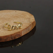 Gold Toe Ring - Love