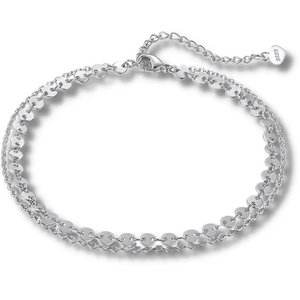 Silver Anklet Chain S925 - 2 Pieces