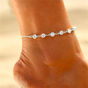 Silver Diamond Anklet