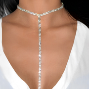 Sexy Strass Necklace - Silver or Gold